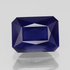 Iolite Viola Blu naturale da 3.08 ct, Taglio smeraldo, VS-SI