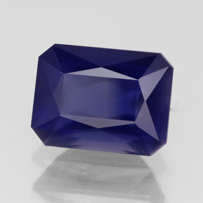 Iolite Viola Blu naturale da 3.08 ct, Taglio smeraldo, VS-SI