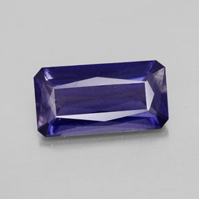 Iolite naturale blu da 2,36 ct, taglio smeraldo, VS-SI
