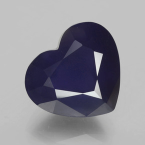 Iolite naturale blu da 7,41 ct, a forma di cuore, VS-SI