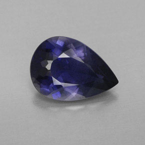Iolite naturale blu da 1,51 ct, taglio a pera, VS-SI