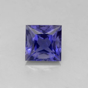 Iolite naturale blu da 1,08 ct, quadrato, VVS-VS