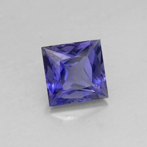 Iolite naturale blu da 1,08 ct, quadrato, VVS-VS