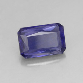 Iolite Viola Blu naturale da 1.39 ct, Taglio smeraldo, VS