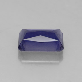 Iolite naturale blu da 1,35 ct, taglio smeraldo, SI
