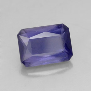 Iolite Viola Blu naturale da 1.72 ct, Taglio smeraldo, VS-SI