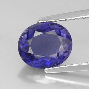 Iolite Viola Blu naturale da 1.91 ct, Taglio ovale, VS-SI