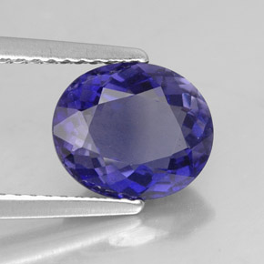 Iolite Viola Blu naturale da 1.91 ct, Taglio ovale, VS-SI