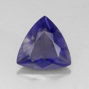 Iolite naturale blu da 1,64 ct, trillion, VS-SI