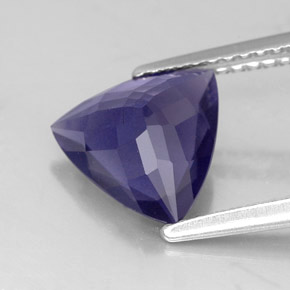 Iolite naturale blu da 1,64 ct, trillion, VS-SI