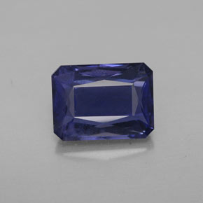 Iolite naturale blu da 2,50 ct, taglio smeraldo, VS-SI