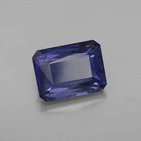 Iolite naturale blu da 2,50 ct, taglio smeraldo, VS-SI