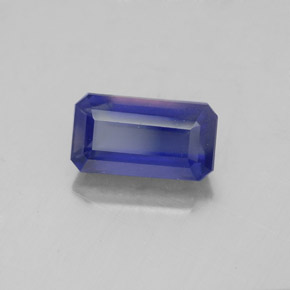 Iolite naturale blu da 1,76 ct, taglio smeraldo, VS-SI