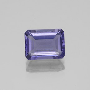 Iolite naturale blu da 1,35 ct, taglio smeraldo, VS