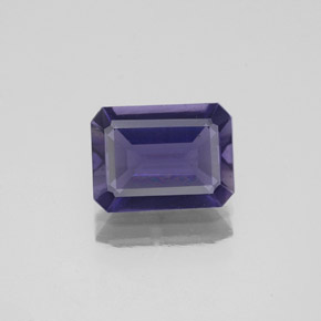Iolite naturale blu da 1,06 ct, taglio smeraldo, VS-SI