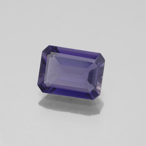 Iolite naturale blu da 1,06 ct, taglio smeraldo, VS-SI