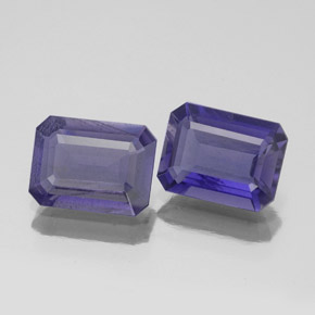 Gemme di Iolite Viola Blu naturale da  ct, Taglio smeraldo, VS-SI