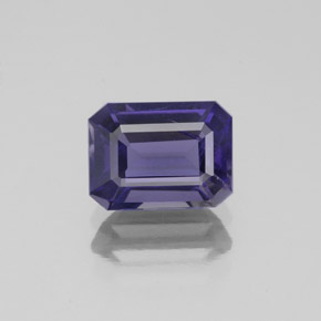 Iolite naturale blu da 1,36 ct, taglio smeraldo, SI