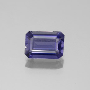 Iolite naturale blu da 1,06 ct, taglio smeraldo, VS