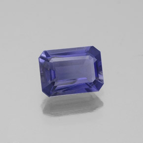 Iolite Viola Blu naturale da 1.17 ct, Taglio smeraldo, SI