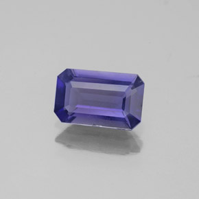 Iolite Viola Blu naturale da 0.88 ct, Taglio smeraldo, VS-SI