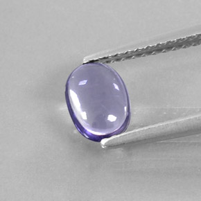 Iolite naturale blu da 0,55 ct, taglio ovale, trasparente