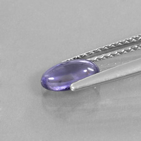 Iolite naturale blu da 0,55 ct, taglio ovale, trasparente