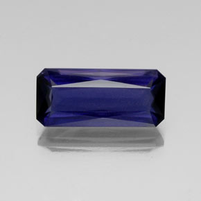Iolite naturale blu da 5,82 ct, taglio smeraldo, VS