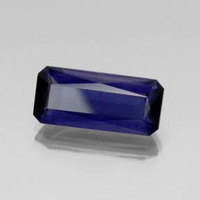 Iolite naturale blu da 5,82 ct, taglio smeraldo, VS