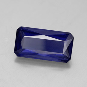 Iolite naturale blu da 2,94 ct, taglio smeraldo, VS-SI