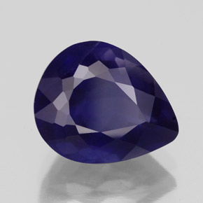 Iolite naturale blu da 3,83 ct, taglio a pera, VS