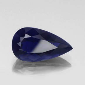 Iolite Viola Blu naturale da 11.31 ct, Forma a pera, VS-SI