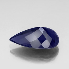 Iolite Viola Blu naturale da 11.31 ct, Forma a pera, VS-SI