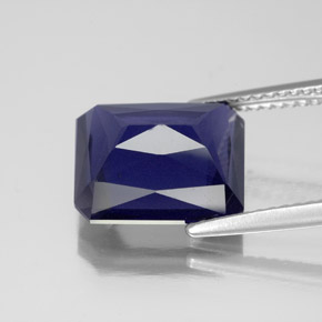 Iolite naturale blu da 4,50 ct, taglio smeraldo, VS-SI