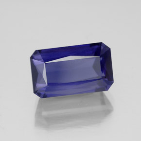 Iolite naturale blu da 4,32 ct, taglio smeraldo, VS
