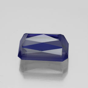 Iolite naturale blu da 4,32 ct, taglio smeraldo, VS