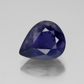 Iolite naturale blu da 3,77 ct, taglio a pera, VS-SI