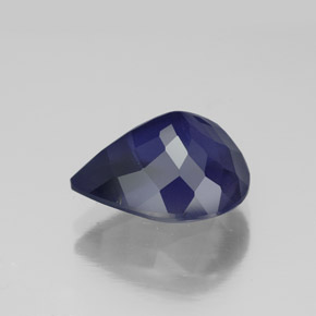 Iolite naturale blu da 3,77 ct, taglio a pera, VS-SI