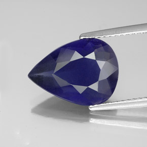 Iolite Viola Blu naturale da 3.45 ct, Forma a pera, VS