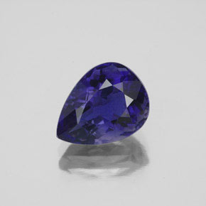 Iolite naturale blu da 2,32 ct, taglio a pera, VS-SI