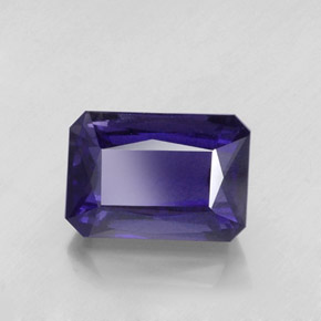 Iolite naturale blu da 7,71 ct, taglio smeraldo, VS-SI
