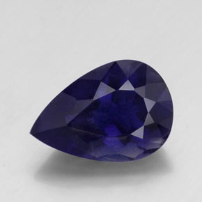 Iolite Viola Blu naturale da 8.98 ct, Forma a pera, VS-SI