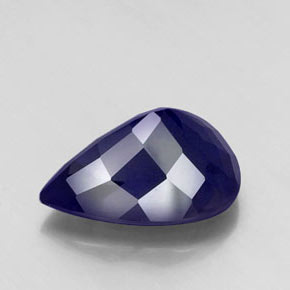 Iolite Viola Blu naturale da 8.98 ct, Forma a pera, VS-SI