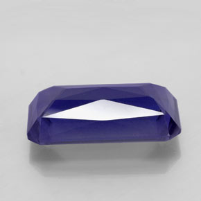 Iolite naturale blu viola da 5,74 ct, taglio smeraldo, VS