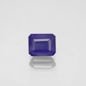 Iolite naturale blu da 0,80 ct, taglio smeraldo, VS