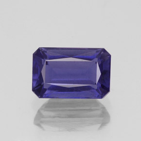 Iolite naturale blu da 1,15 ct, taglio smeraldo, VS