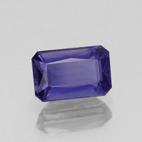 Iolite naturale blu da 1,15 ct, taglio smeraldo, VS