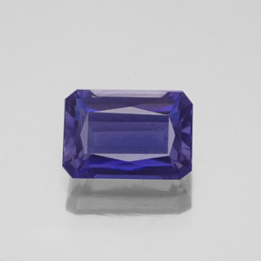 Iolite naturale blu da 1,33 ct, taglio smeraldo, VS-SI