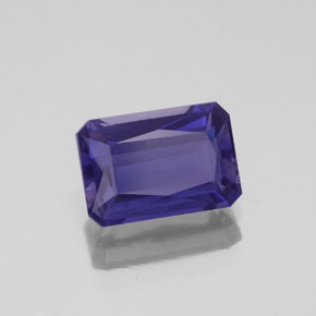 Iolite naturale blu da 1,33 ct, taglio smeraldo, VS-SI