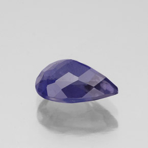 Iolite naturale blu da 1,35 ct, taglio a pera, VS-SI
